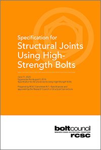 2020 RCSC Specification for Structural Joints Using High-Strength Bolts - Print Version